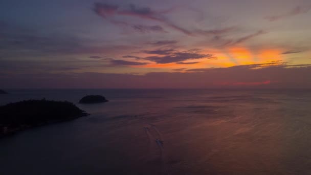 Strzał Panorama Plaży Słynnego Kurortu Wyspy Phuket Timelapse Nagrania — Wideo stockowe