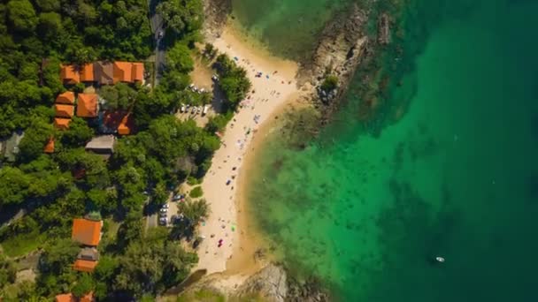 Panorama Snímek Známého Letoviska Pobřeží Ostrova Phuket Timelapse Záběry — Stock video