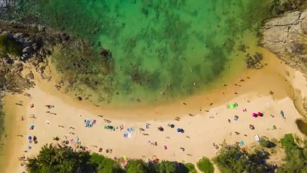 Plano Panorámico Famosa Playa Turística Phuket Island Imágenes Del Timelapse — Vídeos de Stock