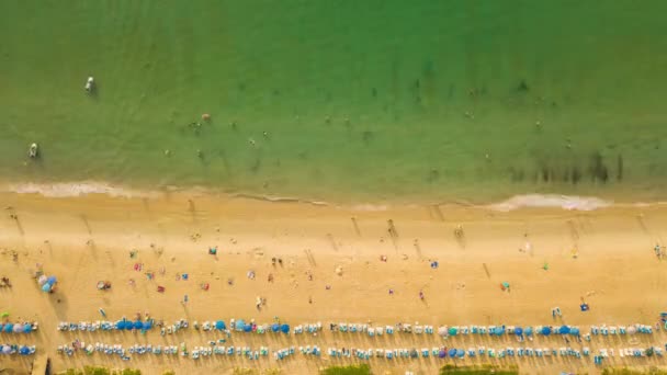 Panorama Shot Famous Resort Beach Phuket Island Timelapse Footage — Stock Video