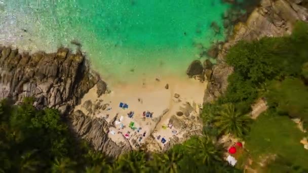 Foto Panorâmica Famosa Praia Resort Ilha Phuket Timelapse Footage — Vídeo de Stock
