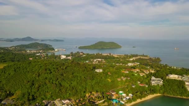 Plano Panorámico Famosa Playa Turística Phuket Island Imágenes Del Timelapse — Vídeo de stock