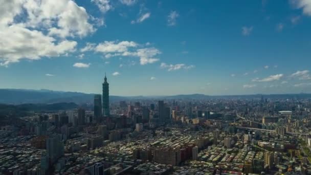 Dzień Czas Taipei Miejski Panorama Nagrania Chiny — Wideo stockowe