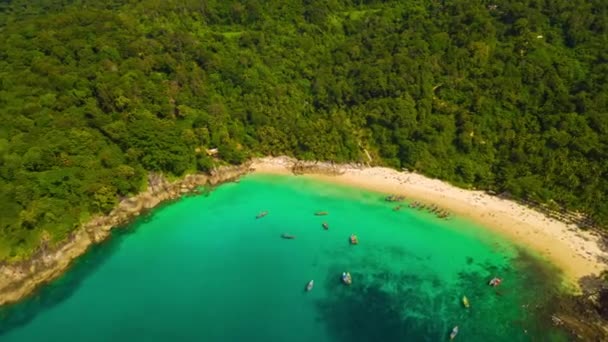 Touristen Badestrand Der Insel Phuket Zeitraffer Aufnahmen — Stockvideo