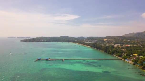 Phuket isla buddha montaña puesta del sol panorama 4k lapso de tiempo tailandia — Vídeos de Stock