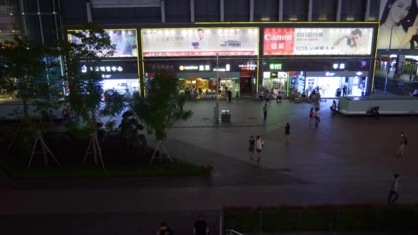 Shenzhen China Dezembro 2017 Noite Lotada Vista Panorâmica Cerca Dezembro — Vídeo de Stock