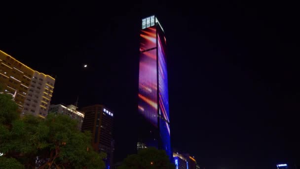 Imagens Paisagem Urbana Shen Zhen Panorama Noite — Vídeo de Stock