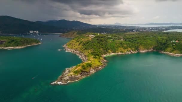 Plano Panorámico Famosa Playa Turística Phuket Island Imágenes Del Timelapse — Vídeos de Stock