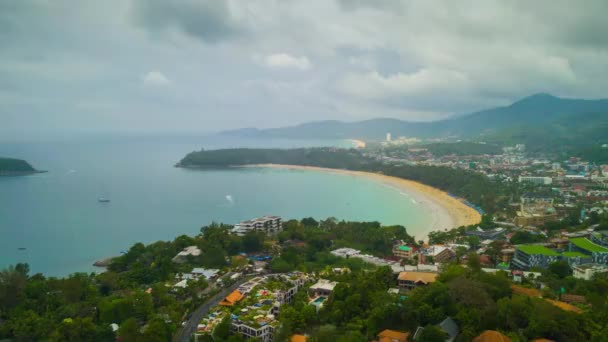 Phuket isola buddha montagna tramonto panorama 4k time lapse Thailandia — Video Stock