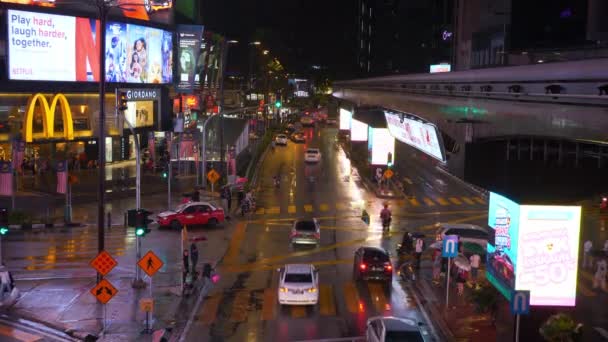 Kuala Lumpur Malaysia September 2018 Kuala Lumpur City Center Traffic — Stock Video