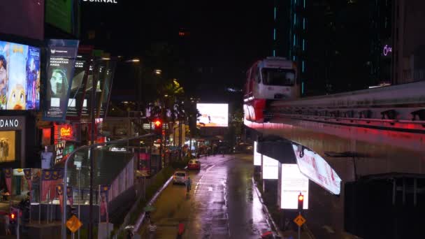 Kuala Lumpur Malajsie Září 2018 Kuala Lumpur City Centrum Dopravní — Stock video