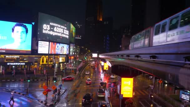 Kuala Lumpur Malaysien September 2018 Kuala Lumpur City Centre Traffic — Stockvideo