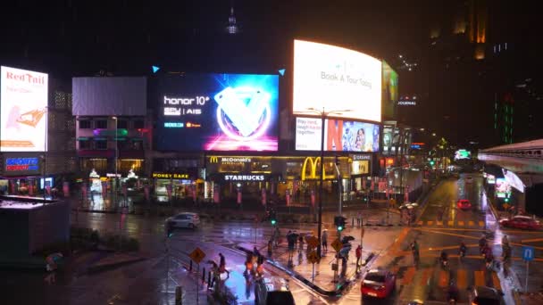 Kuala Lumpur Malaysien September 2018 Kuala Lumpur City Centre Traffic — Stockvideo