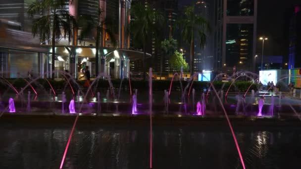 Kuala Lumpur Malasia Octubre 2018 Noche Kuala Lumpur Ciudad Famosa — Vídeos de Stock
