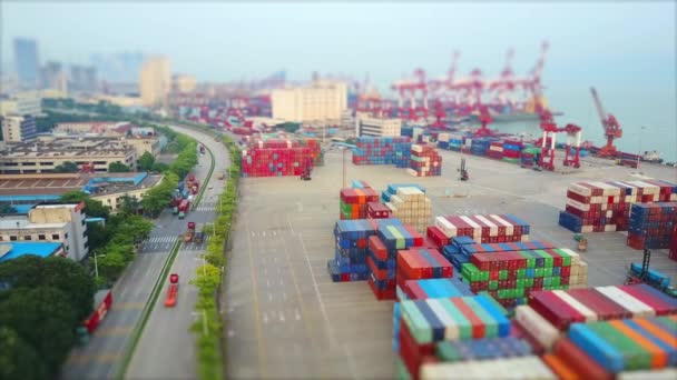 Shenzhen famous container port — Stock Video