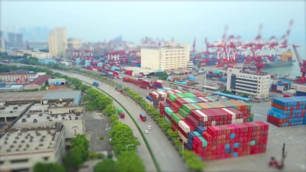 Shenzhen famous container port — Stock Video