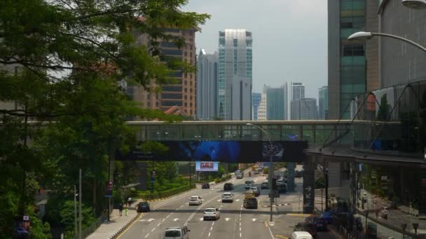 Kuala Lumpur Malezya Eylül 2018 Kuala Lumpur Şehir Merkezi Trafik — Stok video