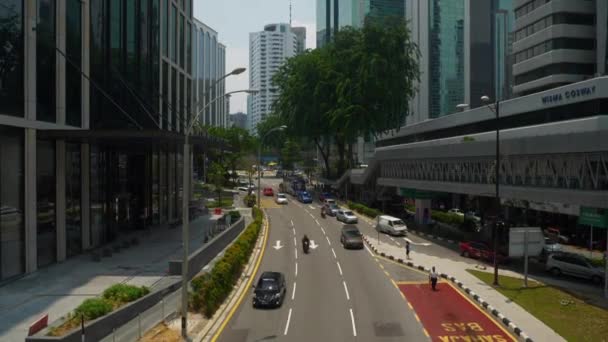 Kuala Lumpur Malaysia September 2018 Kuala Lumpur Centrum Trafik Vägskäl — Stockvideo