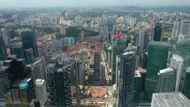 Singapore November 2019 Day Time Panoramic Footage Singapore Downtown Marina — ストック動画