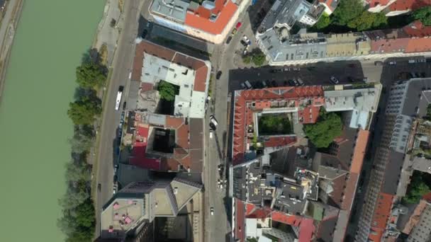 Wien Stadsbild Dag Tid Centrala Gator Antenn Panorama Astrien — Stockvideo