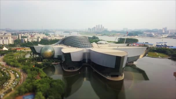 Centrum Nauki Guangdong Lipca 2019 Największa Azjatycka Baza Edukacji Naukowej — Wideo stockowe