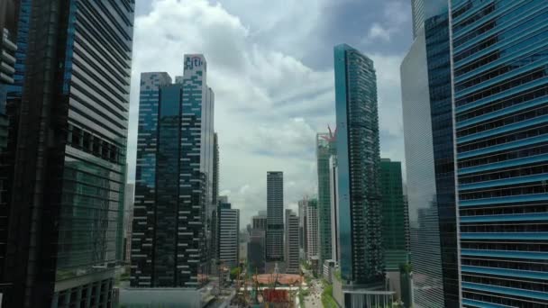 Singapore November 2019 Day Time Panoramic Footage Singapore Downtown Marina — Stock Video