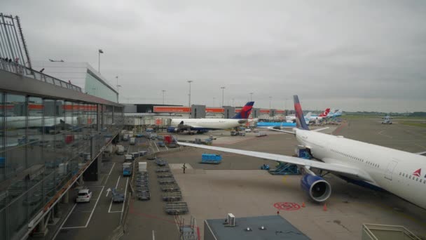 Amsterdam November 2019 National Airport Netherlands Amsterdam Footage — Stok video