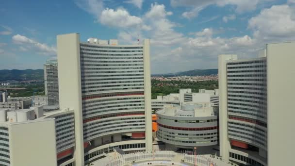 Vienna Cityscape Дневное Время Центральных Улиц Воздушная Панорама Austria — стоковое видео