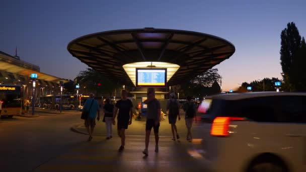 Traffico Cittadino Lucerna Panorama Aereo Svizzera — Video Stock