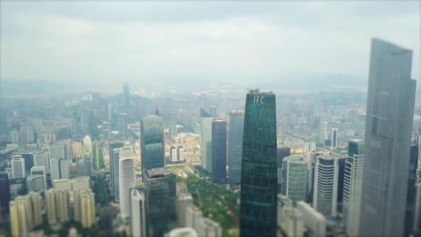 Dagtid Guangzhou Industristadsbild Antenn Panorama Film Porslin — Stockvideo