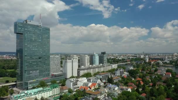 Wiedeń Miasto Dzień Krajobraz Czas Centralne Ulice Panorama Lotnicza Austria — Wideo stockowe