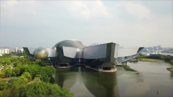 Guangdong Science Center Července2019 Největší Asijská Základna Pro Vědeckou Výchovu — Stock video