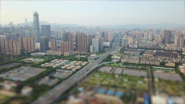 День Днем Гуанчжоу Індустріальна Цитарна Панорама Footage China — стокове відео