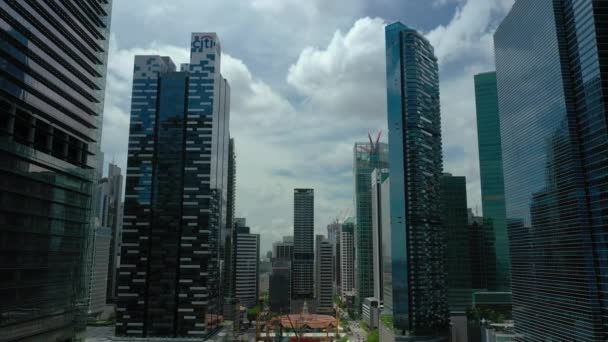 Cingapore Novembro 2019 Filmagem Panorâmica Centro Singapura Durante Dia Marina — Vídeo de Stock