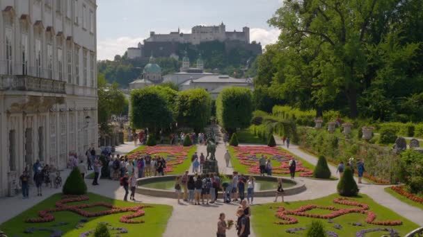 Salzburg Avusturya Temmuz 2019 Güneşli Bir Şehir Manzarası Güneşli Bir — Stok video