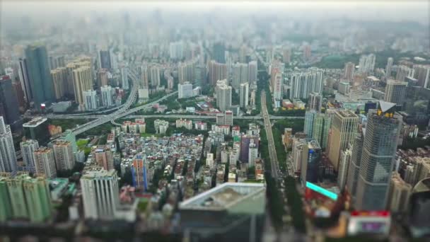 Dagtid Guangzhou Industristadsbild Antenn Panorama Film Porslin — Stockvideo