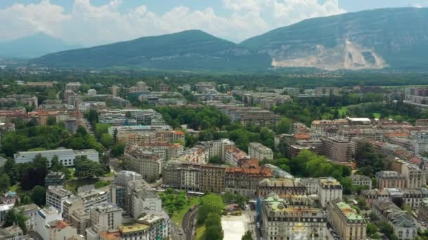 Imágenes Del Panorama Urbano Ginebra Suiza — Vídeos de Stock