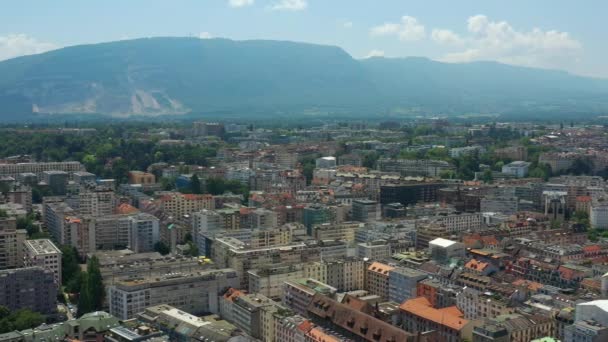 Nagranie Panoramy Miasta Genewa Szwajcaria — Wideo stockowe