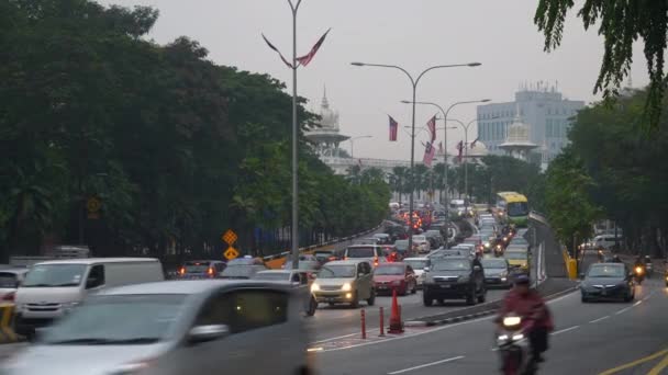 Kuala Lumpur Malásia Setembro 2018 Hora Dia Kuala Lumpur Centro — Vídeo de Stock