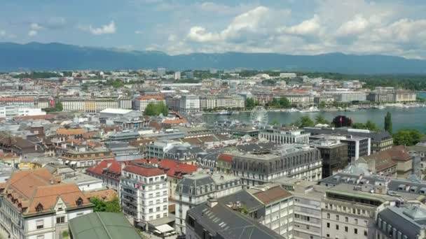 Imágenes Del Panorama Urbano Ginebra Suiza — Vídeos de Stock