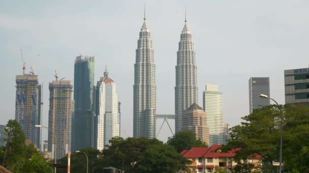 Kuala Lumpur Malásia Outubro 2018 Kuala Lumpur Cityscape Downtown Famous — Vídeo de Stock