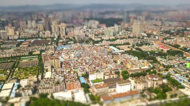 Hora Del Día Guangzhou Paisaje Urbano Panorama Aéreo Timelapse Metraje — Vídeos de Stock