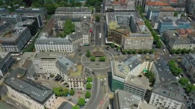 4k Görüntüler: Cenevre şehir manzarası, İsviçre  