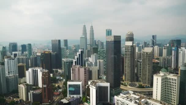 Kuala Lumpur Malezja Września 2018 Słoneczny Dzień Kuala Lumpur Panorama — Wideo stockowe