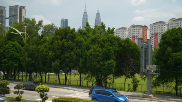 Kuala Lumpur Malásia Setembro 2018 Hora Dia Kuala Lumpur Centro — Vídeo de Stock