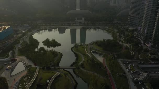 Tarde Noche Chengdu Ciudad Centro Ciudad Chengdu Panorama Aéreo China — Vídeos de Stock