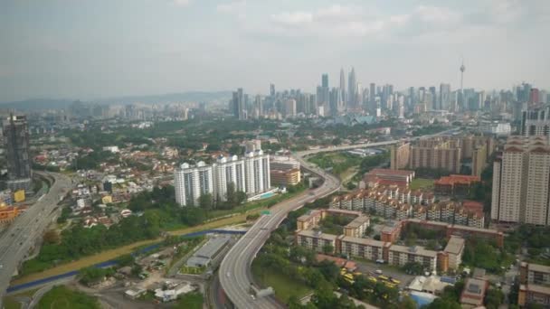 Kuala Lumpur Malezja Września 2018 Słoneczny Dzień Kuala Lumpur Panorama — Wideo stockowe