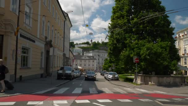 Salzburg Austria Lipiec 2019 Dzień Salzburga Centrum Miasta Słynny Ruch — Wideo stockowe