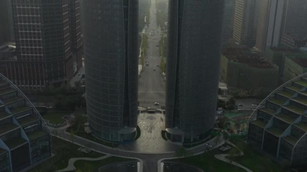 成都市市区空中全景4K中国 — 图库视频影像