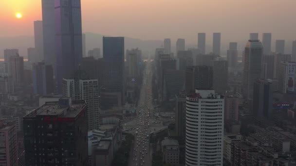 Changsha Ciudad Día Soleado Famoso Complejo Cultural Centro Delta Bahía — Vídeo de stock